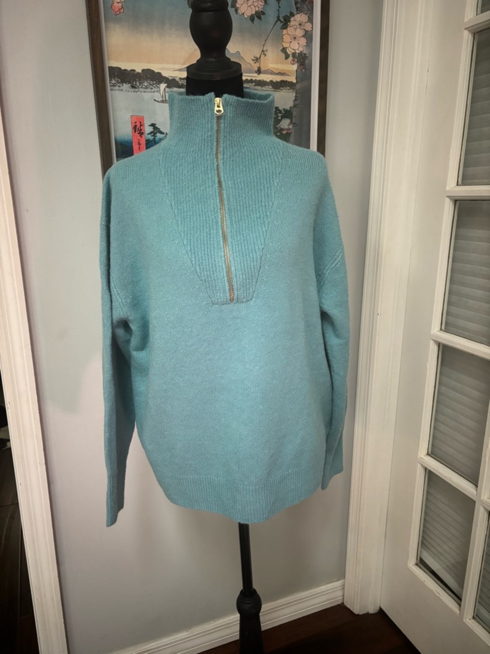 J. Crew Merino Wool Alpaca Half Zip Sweater